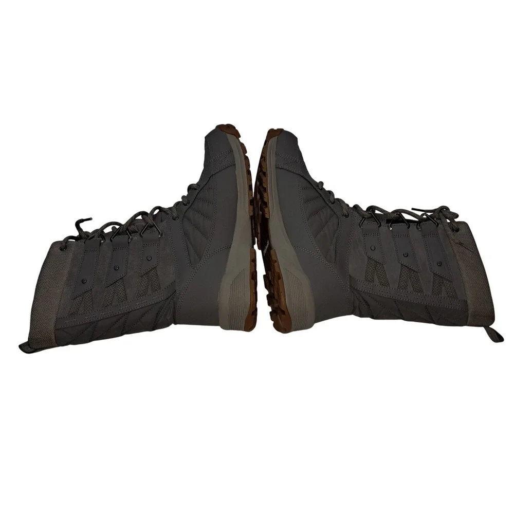 Columbia Meadows Snow Boots 9 Grey Omni-Heat Mid Calf Winter Waterproof‎ Lace Up